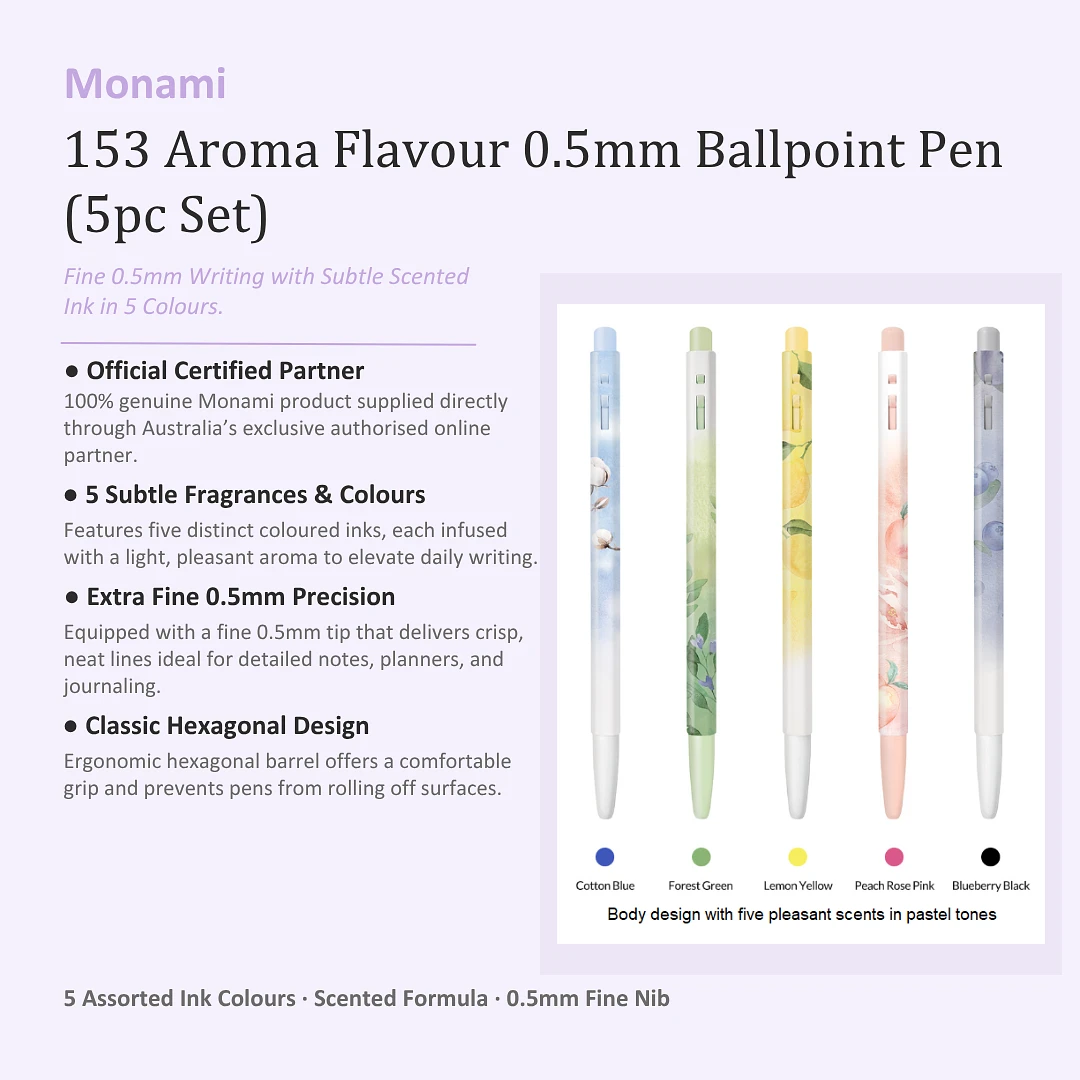 (Monami) 153 Aroma Flavour 0.5mm set (5pcs) pen
