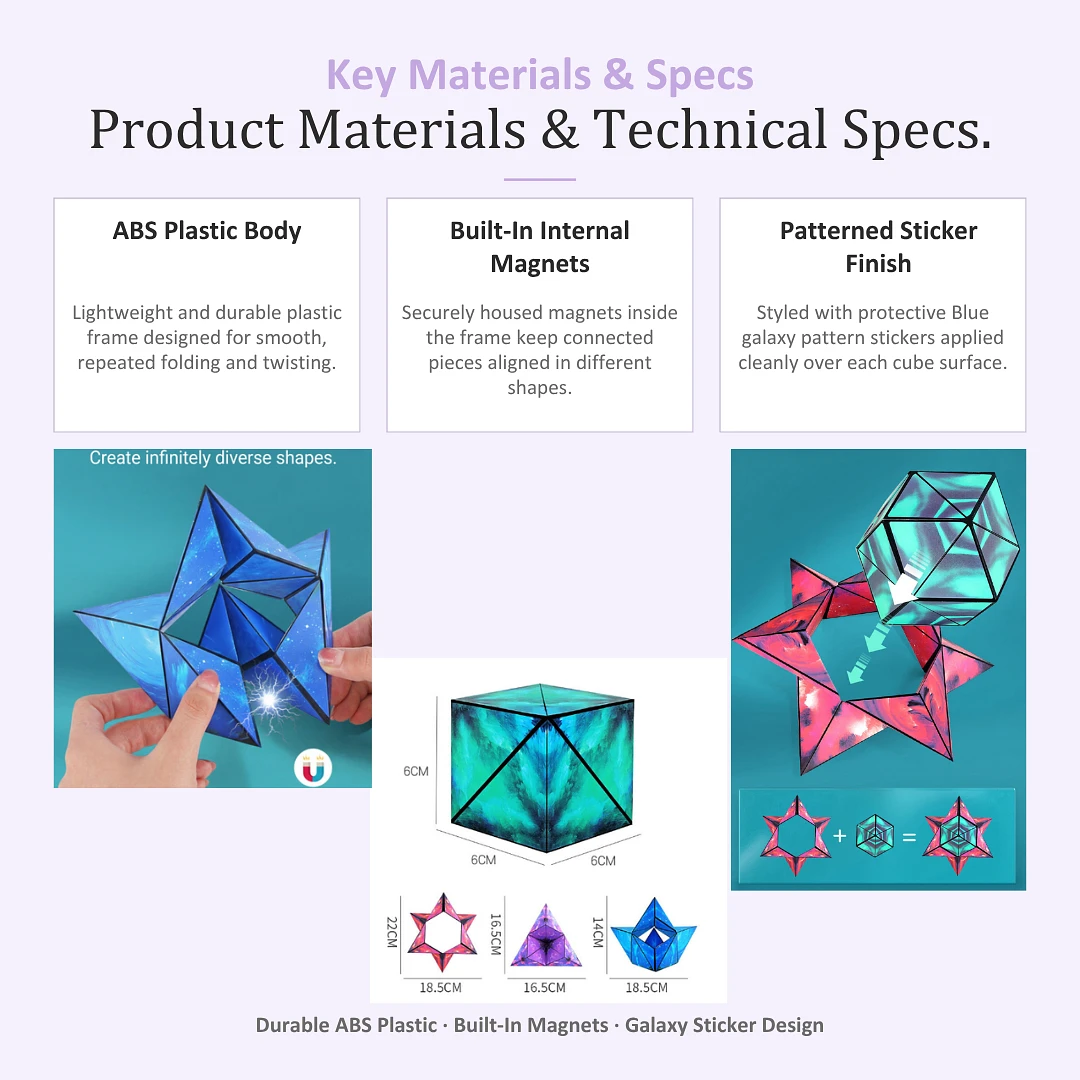 Galaxy 3D Magnetic Magic Cube - Violet