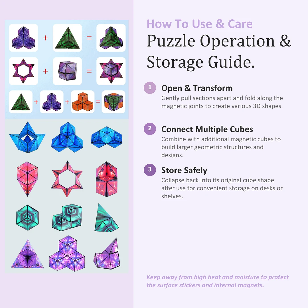 Galaxy 3D Magnetic Magic Cube - Green