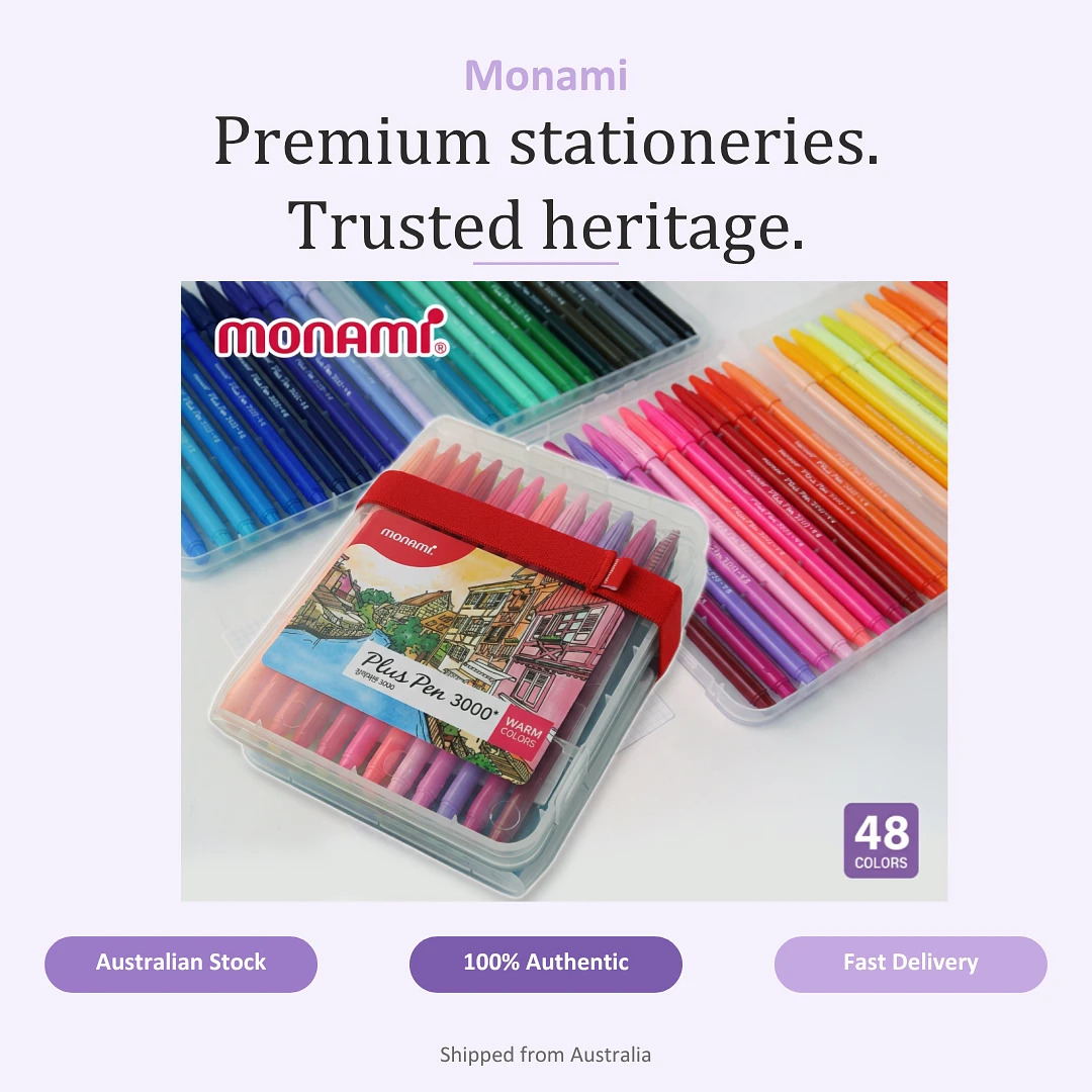 (Monami) Plus Pen 3000 (fiber tip pen) - 48 Set