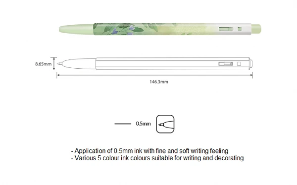 Monami 153 Aroma Flavour 0.5mm set (5pcs) pen
