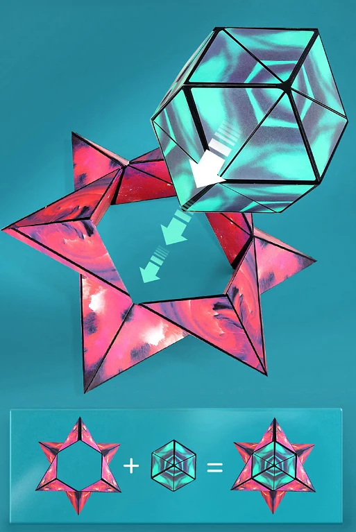 Galaxy 3D Magnetic Magic Cube - Red