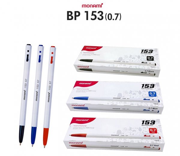 Monami 153 Basic 0.7mm pen 1Box (12pcs)