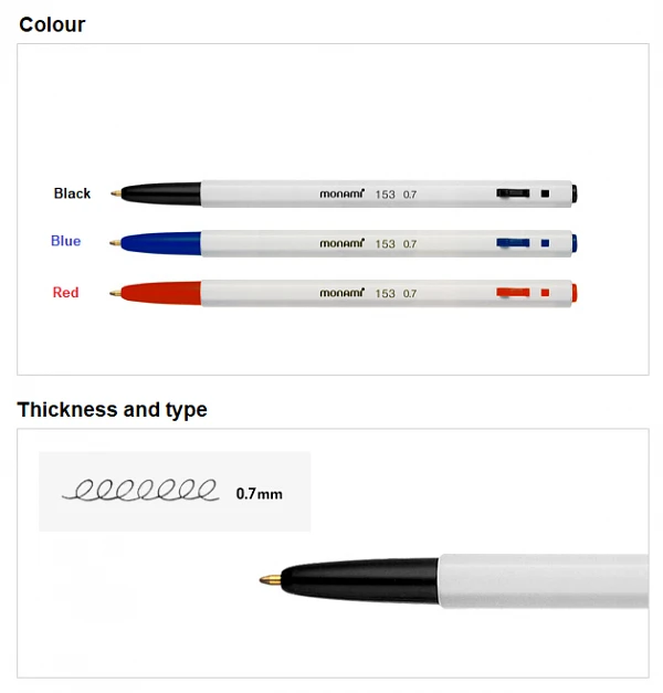 Monami 153 Basic 0.7mm pen 1Box (12pcs)