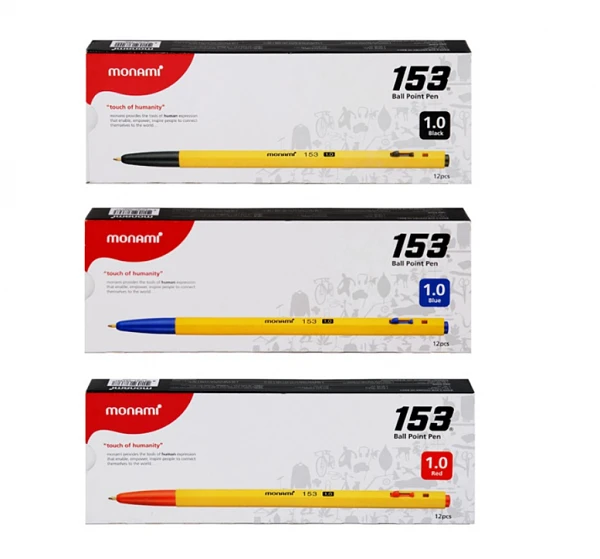 Monami 153 Yellow 1.0mm pen 1box(12pcs)