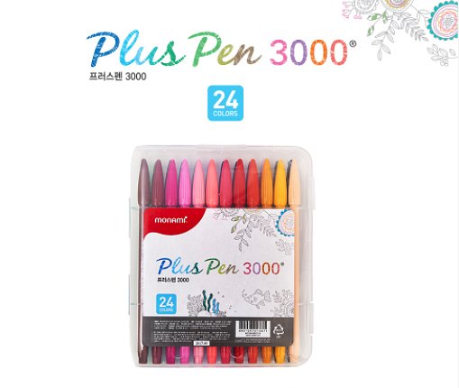 Monami Plus Pen 3000 (fiber tip pen) - 24 set