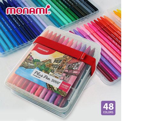 Monami Plus Pen 3000 (fiber tip pen) - 48 Set