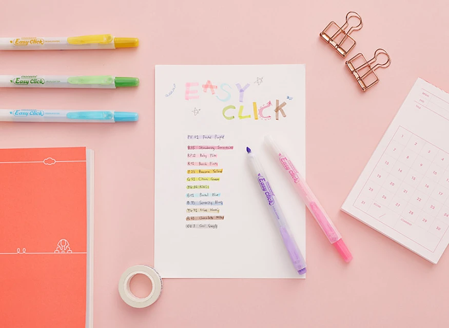 Monami EasyClick Highlighter Set -12 Colours