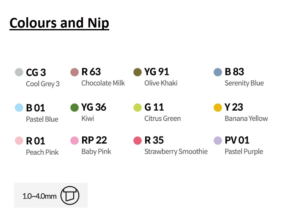 Monami EasyClick Highlighter Set -12 Colours