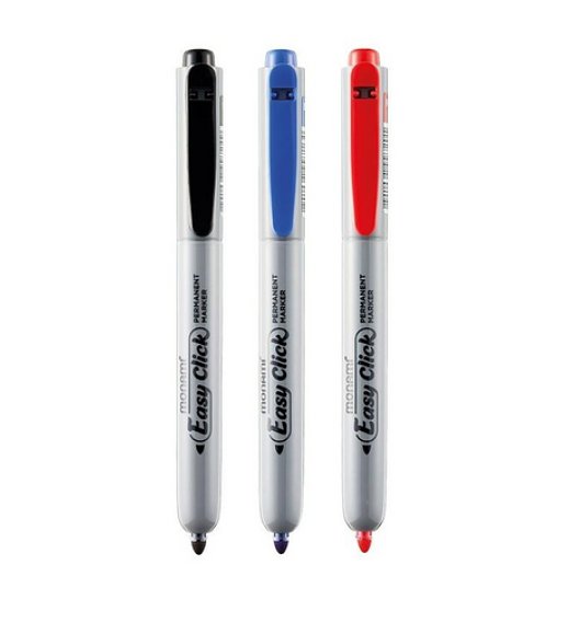 Monami EasyClick Permanent Marker Basic Colour